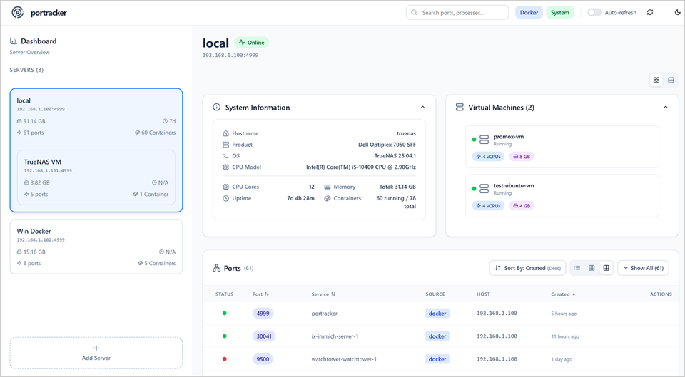 Potracker is a open-source Auto-discovering Services