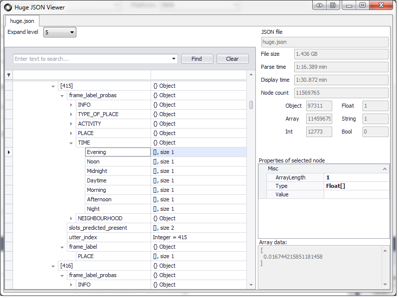 HugeJsonViewer: Free Windows JSON Viewer that Supports Large Files and Complex JSON Structure