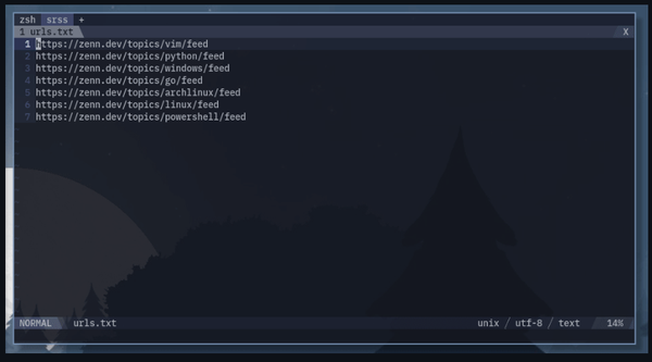 SRSS (Simple-RSS) is a CLI (Command Line Interface) terminal newsreader application for Old School Geeks