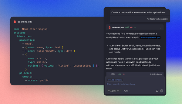 Manifest, No Vibe-coding, Just Simple Pure Magic for Your Backend, and It is FREE! (Low-code & LLM Friendly)