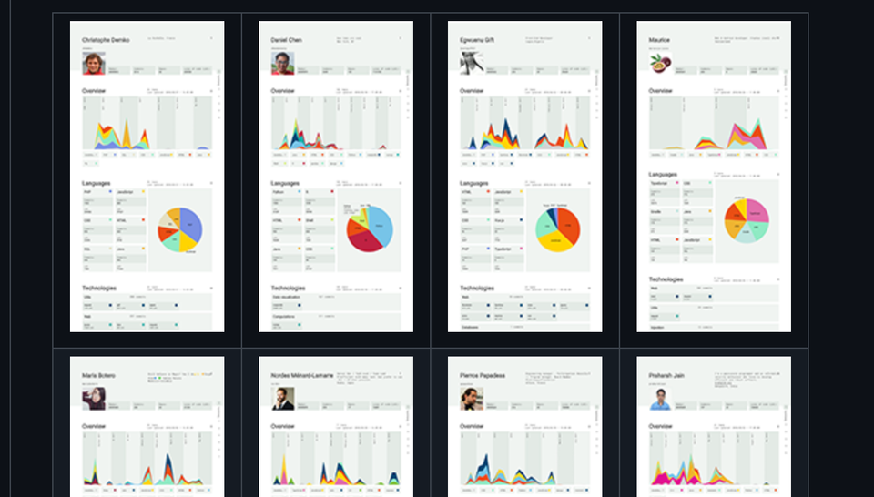 Sourcerer: Make a Fancy Visual Profile from your GitHub!