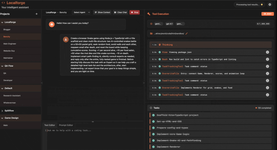 Localforge is Your Desktop-first Offline Intelligent AI Coding Assistant