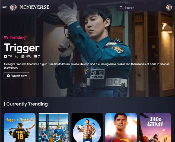 MovieVerse: An open-source Movie/TV streaming Site