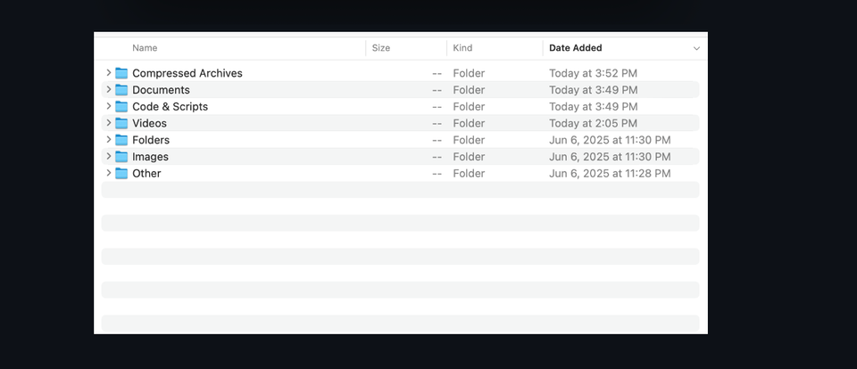 Srtly: a Must Have App for macOS to Organize your Messy Folders (Free But NOT Open-source)